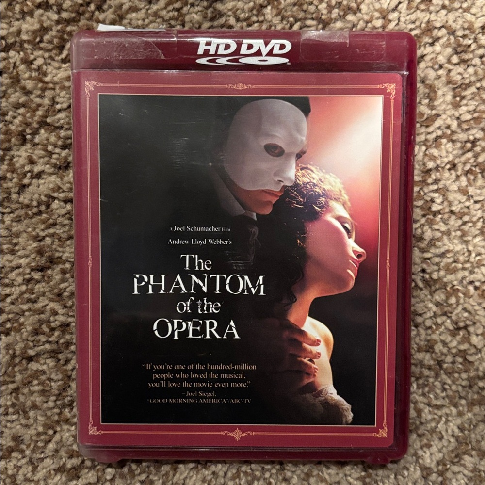 Phantom of the Opera HD DVD, Musical, staring Minnie Driver & Gerard Butler